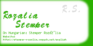 rozalia stemper business card